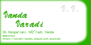 vanda varadi business card